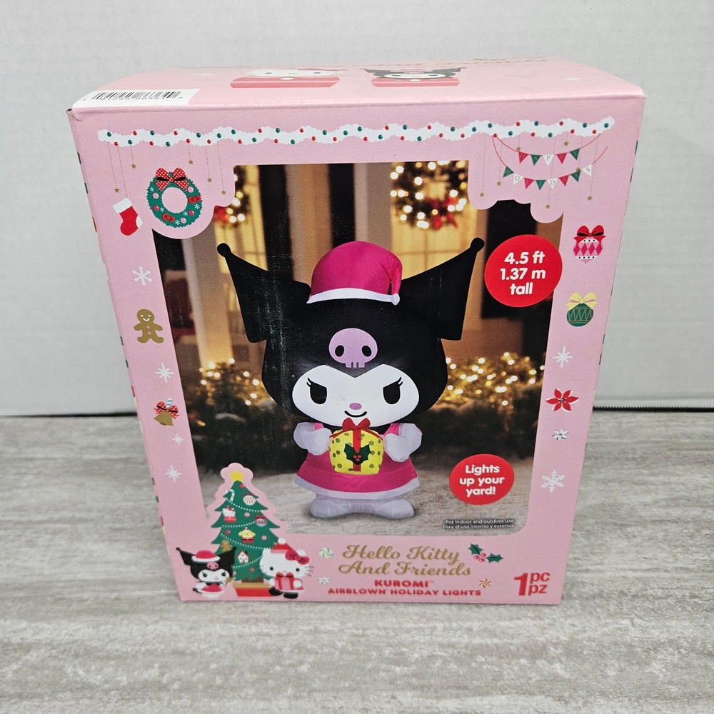 Gemmy Hello Kitty and Friends Kuromi 4.5 ft Airblown Inflatable Holiday Lights‎